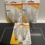 3 Sylvania 60w B10 Candelabra Chandelier Bulb 2-pack 6 Bulbs Dimmable 60 Watt. Fixed Price $24.99.