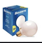 Case (18 Count) 40w Bulbrite Globe 40g40cl G40 Clear 5 Diameter Standard Base. Fixed Price $25.00.