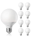Edishine 8 Pack G25 Led Globe Light Bulbs Over Mirror, Makeup Round. Fixed Price $22.99.