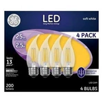 Ge Lighting 234650 2.5w Cam Decorative Led Light Bulb - Soft White44; Pack Of 4. Fixed Price $12.77.