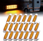 20 Pcs 12v Dc 6.4 Inch Amber Led Side Marker Clearance Lamp Pack Of. Fixed Price $70.22.