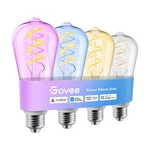 Smart Led Filament Bulbs Rgb Color Changing E26 Base 4 Pack Govee Edison Vintage. Fixed Price $114.99.