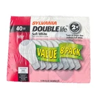Sylvania 40w Soft White Bulbs 8 Pack Double Life A19 Made In Usa New. Fixed Price $45.00.
