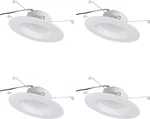 Sylvania 5 /6 Led Recessed Lighting Downlight With Trim, 10.5w=75w, 4 Pack. Fixed Price $19.99.