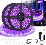 33ft Led Black Light Strip Kit, 600 Units, 385nm-400nm, 12v 33ft,. Fixed Price $25.84.