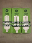 Lot Of 3 Ge Biax T/e Eco 26w 4-pin Cfl Fluorescent Light Bulb Dimmable 3-tubes. Fixed Price $15.00.