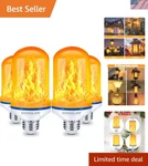 Upgraded Led Flame Light Bulbs, 4 Modes Flickering E26 Base Fire.... Fixed Price $46.99.
