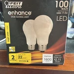 Feit Electric 2 Pack Dimmable Bright White A19 Led Light Bulbs 3000k 1600 Lumens. Fixed Price $10.75.