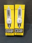 2x Satco Halogen Lamp S1916 100q/mc Frosted Jd E11 100w 120v Bulb. Fixed Price $8.97.
