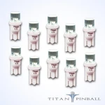 (10 Pack) - 6.3 Volt Led Bulb Flat Top 555 Base (t10) Pinball Cool White. Fixed Price $6.89.