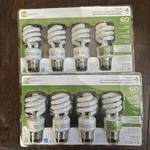 Lot Of 8 Eco-smart Bulbs Soft White 14w Cfl 60w Replacement 900 Lumens 423-599. Fixed Price $19.99.