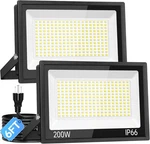 Isuerfy 200w Led Flood Light Outdoor With Plug 24000lm. Fixed Price $119.99.