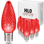 Set Of 25 Red C9 Christmas Lights Faceted Led Light Bulbs For .... Fixed Price $39.98.