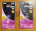 Two (2) Feit 35 Watt Lightning Data Clear Bulb Dimmable Bpq35 Gy8.6 Base 120v. Fixed Price $12.00.