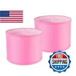 Wankaix 2-pack Pink Natural Linen Drum Lamp Shades 13x13x10 For Table Light. Fixed Price $44.75.