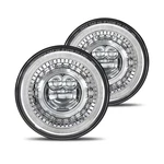 Hwstar Pair New 1000% Bright Anti-glare 7 Inch Halo Led Headlight Round Compa.... Fixed Price $218.71.