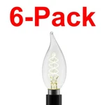 Ecosmart 6-pack 60w Equiv Ba11 E12 Dimmable Candelabra Led Lightbulb Amber 2200k. Fixed Price $10.57.