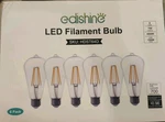 Edishine 60w Equivalent St64 Dimmable Edison Led Light Bulb 4000k Cool White 6pk. Fixed Price $16.00.