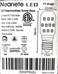 3pk Appliance Led Bulb E17 Screw Base T7 Shape Dimmable Light Neanete. Fixed Price $18.49.
