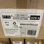 Damar 25791a Box Of 100 Mr16 Flood Orange Quartz Halogen Bulbs Bab/cg/orange Nib. Fixed Price $246.00.