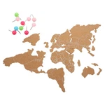 Pin Travel Map Bulletin Board Light Brown 1 Set 39.4x18x0.1in. Fixed Price $26.54.