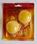 2 Vintage Candelabra Base Cameo Decorative Bulbs White 25 Watt Westinghouse Nos. Fixed Price $19.99.