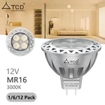 Atcd Mr16 Led Light Bulbs 12v Gu5.3 Bi-pin 3000k 5w/35w Equivalent Spotlight. Fixed Price $47.25.