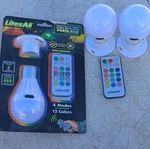 Litezall Porta Bulb Remote Controlled Color-changing Multicolor 2 Pack. Fixed Price $23.49.