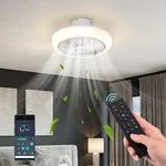 Yescom Delight 18" Enclosed Ceiling Fan Low Profile Dimmable Led Light - White. Fixed Price $161.49.