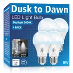 Gonhom 4 Pack Dusk To Dawn Led Outdoor Light Bulb, Pack, 5000k. Fixed Price $23.23.
