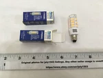 (2) New Bulbrite 40w Replace T6 Led E11 Bulbs 120v 3000k Clear Dimmable (box). Fixed Price $21.90.