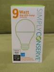 Simply Conserve 9 Watt A19 Led Dimmable Light Bulb 800 Lumens - New. Fixed Price $5.75.