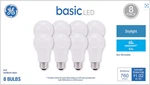 Ge 60 -watt Eq A19 Daylight Medium Screw Base Led General Purpose Light Bulb 8pk. Fixed Price $15.99.