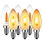 Anwio Flicker Flame Light Bulbs E12 Base, 1w=3w Non-dimmable 1800k Warm Orang.... Fixed Price $55.27.