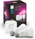 Philips Hue Smart Bulbs Starter Kit With Bridge, 2 Color Changing Led. Fixed Price $146.99.