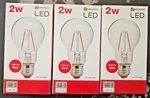 Utilitech Led Red 2w Non-dimmable Light Bulb 3 Pack. Fixed Price $14.28.