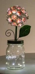 Led Lighted Metal Hydrangea In Jar With Fairy Light, Ultimate In.. Pink. Q8. Fixed Price $19.99.