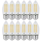 60-watt Equivalent B10 Medium E26 Dimmable Filament Light Bulb 2700k (12-pack). Fixed Price $24.64.