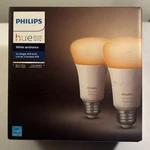 Philips Hue White Ambiance A19 Dimmable Led Bulbs- Hub Required - 2 Pack. Fixed Price $40.00.
