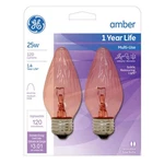 Ge Lighting 75339 25w Amber Flame Shaped Bulb- 2 Pack. Fixed Price $26.24.