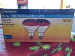 4- Westinghouse Infrared Heat Lamps 250w R40. Fixed Price $35.00.