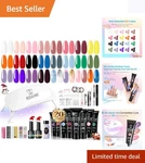 Rosalind 20 Colors Poly Nail Gel Kit With Mini Lamp Glitter Ge. Fixed Price $45.94.