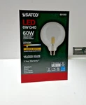 Lot Of 6 Satco S21252 Led Globe Filament Lamps 6w G40 2700k Medium Base Dimmable. Fixed Price $49.95.