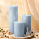 Retisee 3 Pcs Winter Light Blue Large Flameless Led Candles With Remote Spring B. Fixed Price $53.93.