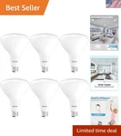 Sunco 6 Pack Br40 Led Light Bulbs, Indoor Flood Lights, Recessed Can Bu.... Fixed Price $72.99.