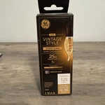 Ge Lighting Led Vintage Light Bulb, Candle, Warm White, Clear 125 Lumens,. Fixed Price $12.99.