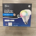 Ge Cync Reveal 60-watt Eq A19 Full Spectrum Smart Led 3-pack. Fixed Price $35.00.