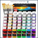 High-gloss Acrylic Paint Set With 42 Colors And Brushes For Creative Projects. Fixed Price $53.30.