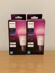 Philips Hue 563254 75w E26 Smart Led Bulbs 1100 Lumens Lot Of 2 New Sealed. Fixed Price $59.99.