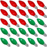 Pasuto 25 Pack C7 Red And Green Christmas Lights Replacement &. Fixed Price $21.32.